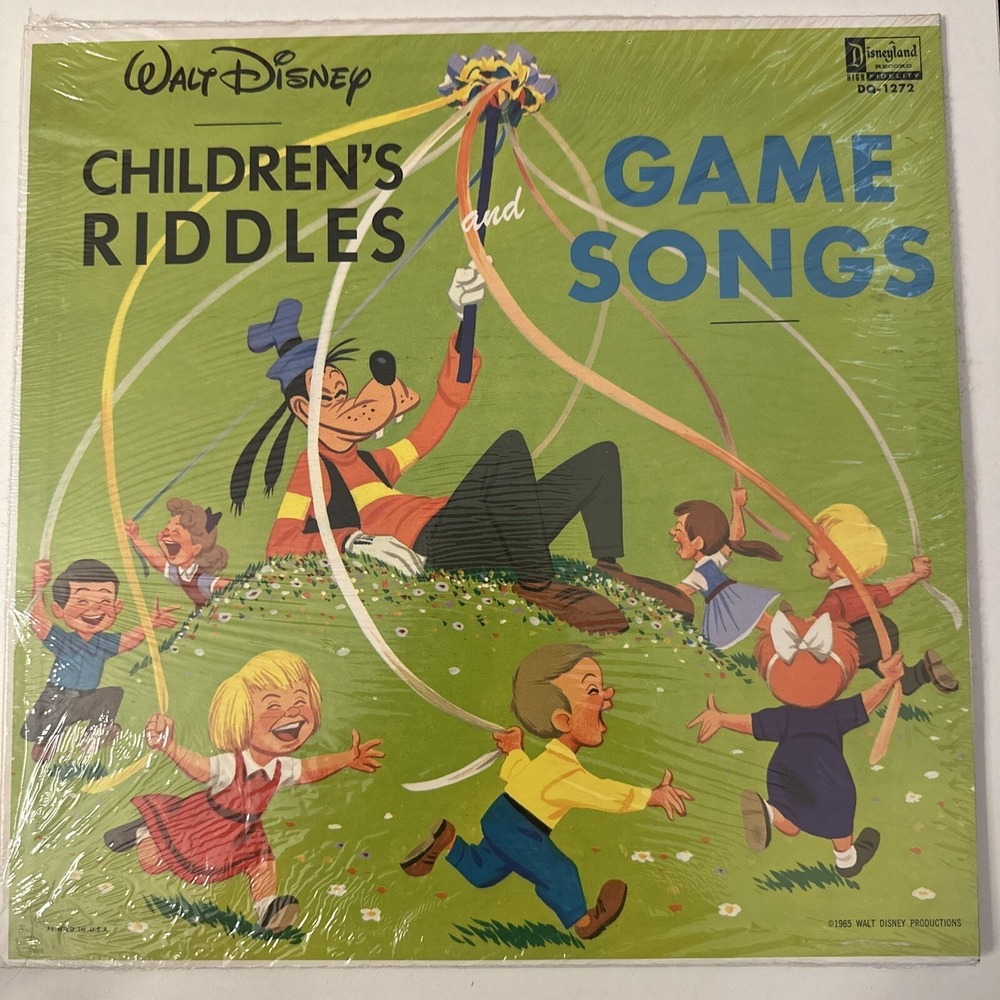 1965 Disney CHILDREN'S RIDDLES&GAME SONGS 12" Vinyl LP/RECORD DQ1272 SEALED